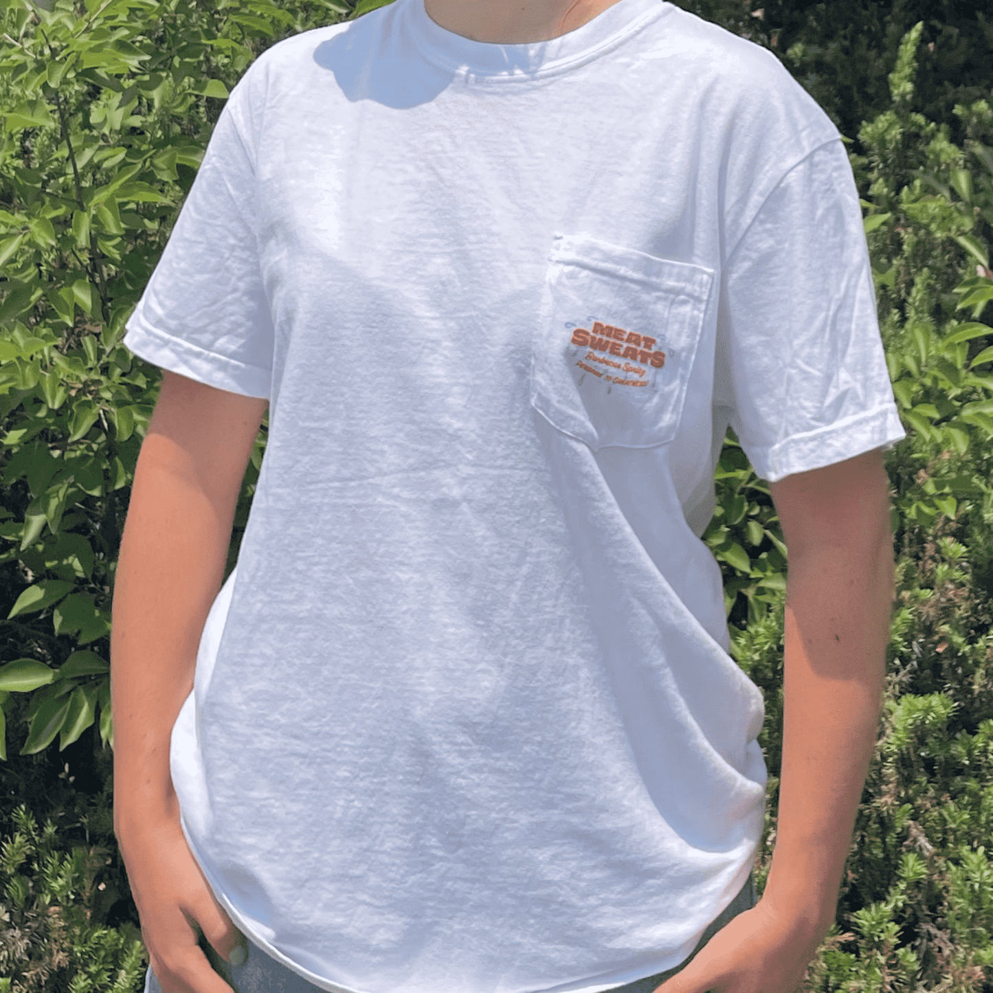 Summer Logo Short Sleeve Comfort Colors Pocket T-Shirt- White
