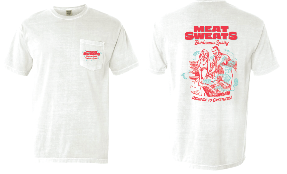 Summer Logo Short Sleeve Comfort Colors Pocket T-Shirt- Chambray