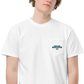 Bird Bath Unisex garment-dyed pocket t-shirt - White Design Close-up