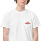 Chain Smoker Unisex garment-dyed pocket t-shirt - White Design Close-up