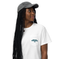 Hog Wash Unisex garment-dyed pocket t-shirt - White Front (Female Model)