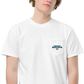 Hog Wash Unisex garment-dyed pocket t-shirt - White Design Close-up