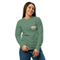 Garment-dyed heavyweight long-sleeve shirt - Light Green Front (Female Model)
