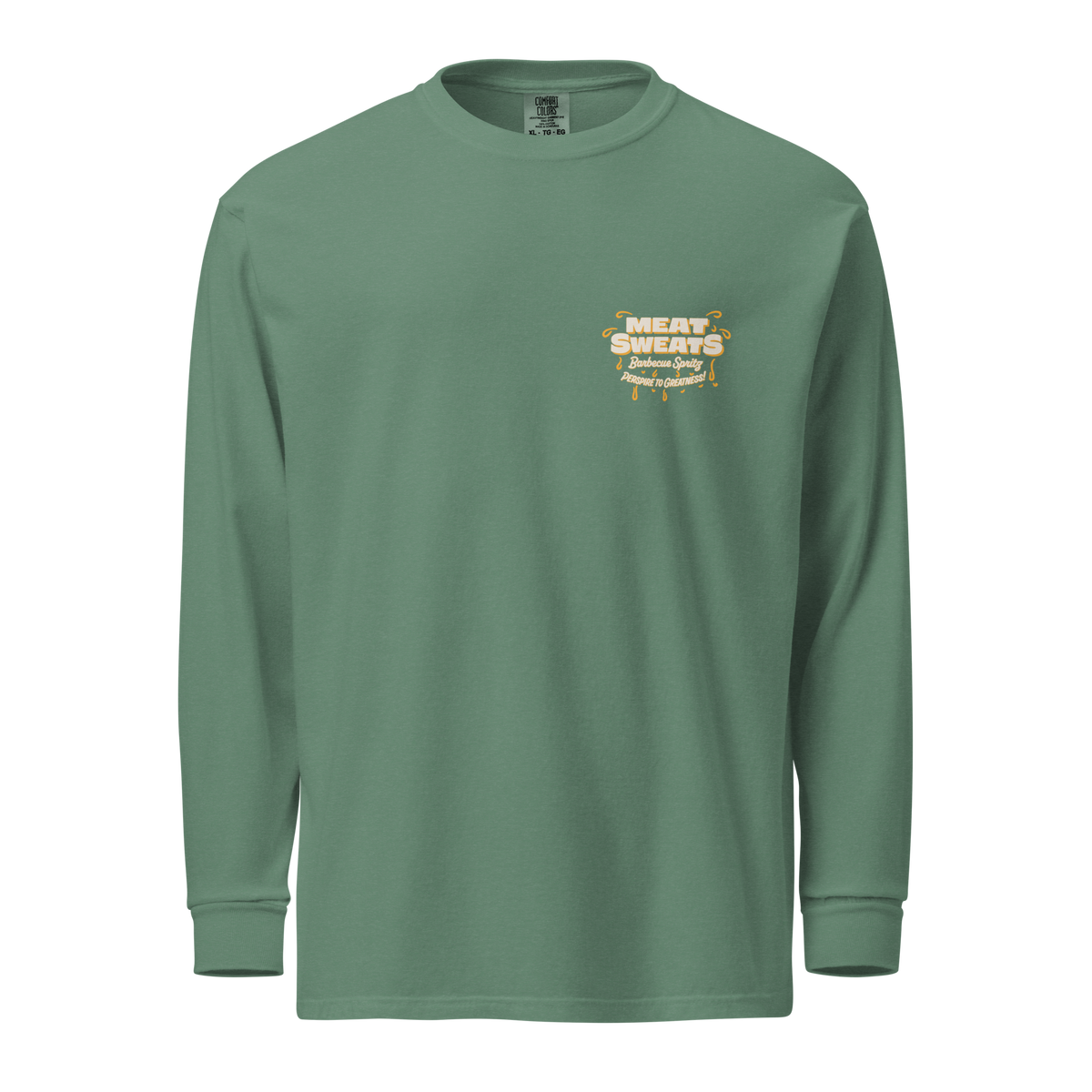 Garment-dyed heavyweight long-sleeve shirt - Light Green Front