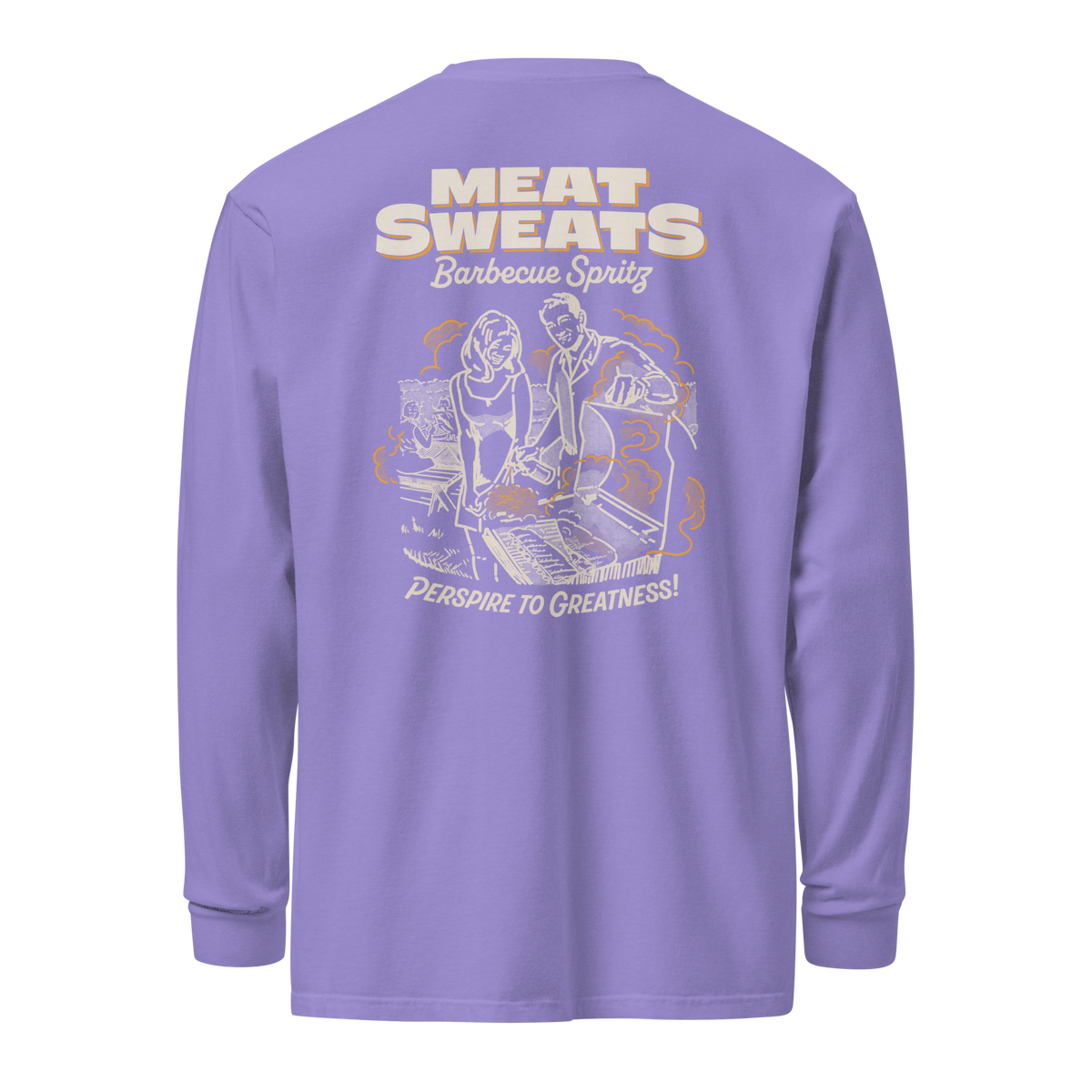 Garment-dyed heavyweight long-sleeve shirt - Violet Back