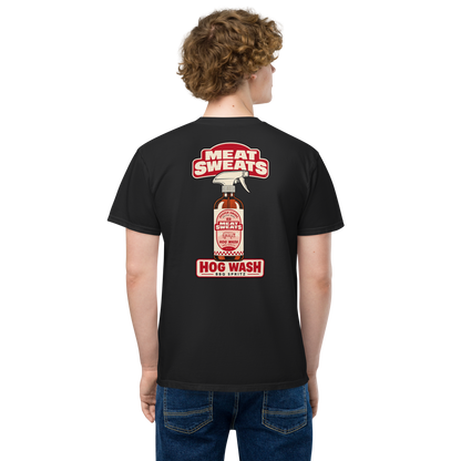 Hog Wash Unisex garment-dyed pocket t-shirt - Black Back