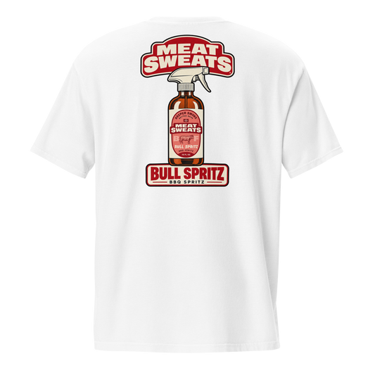 Bull Spritz Unisex garment-dyed pocket t-shirt - White Back