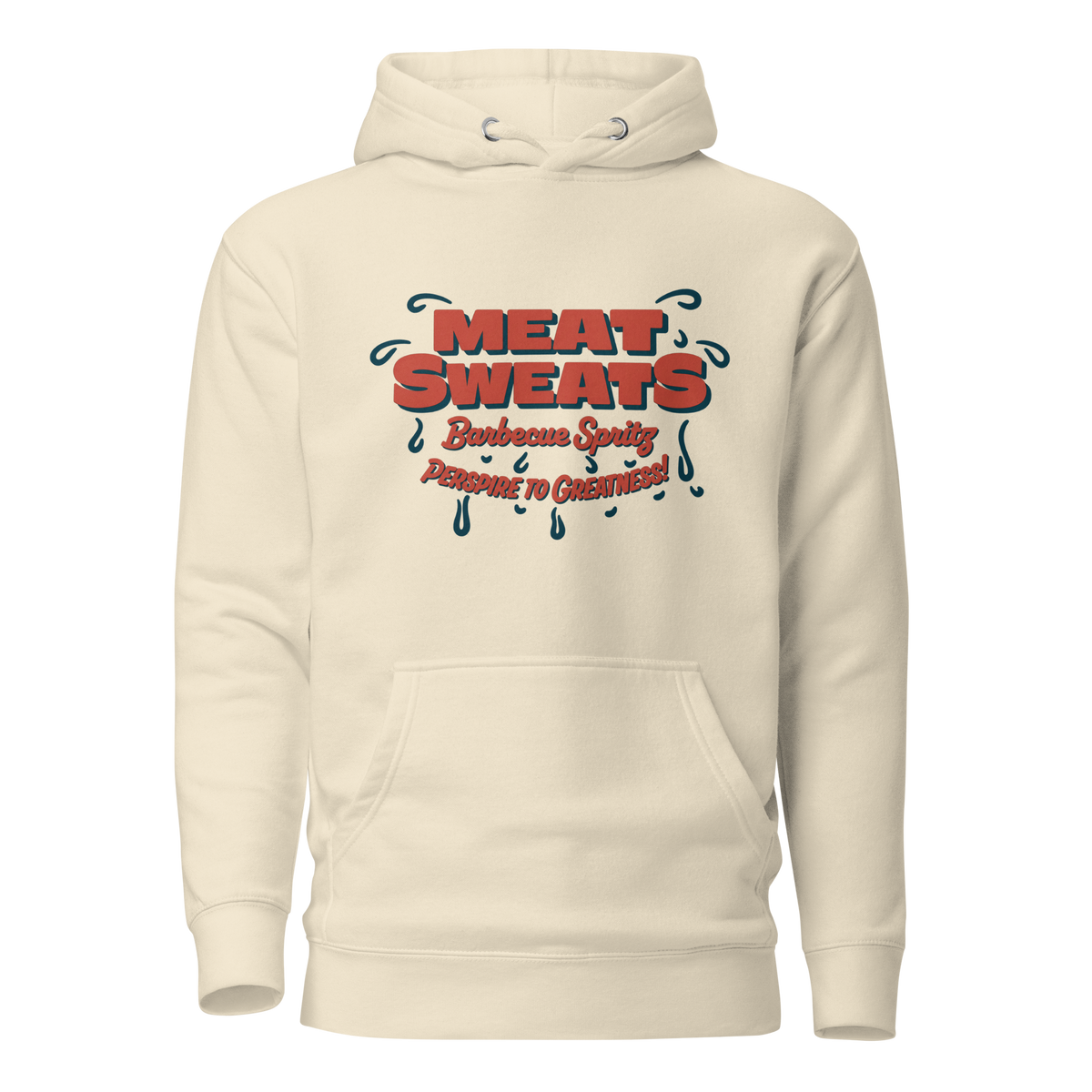 Meat Sweatshirt Unisex Hoodie - Bone Front (Flat)