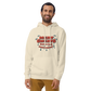 Meat Sweatshirt Unisex Hoodie - Bone Front (Male Model)