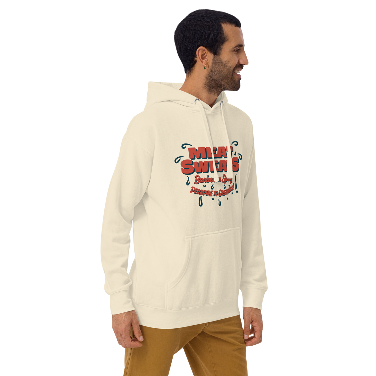 Meat Sweatshirt Unisex Hoodie - Bone Right Front (Male Model)