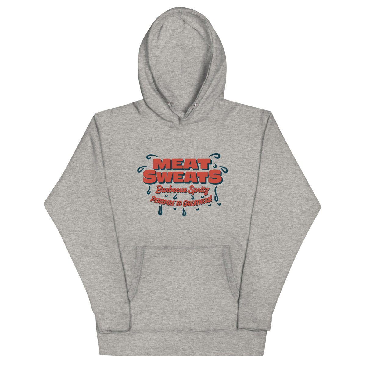 Meat Sweatshirt Unisex Hoodie - Carbon Grey Front (Flat)
