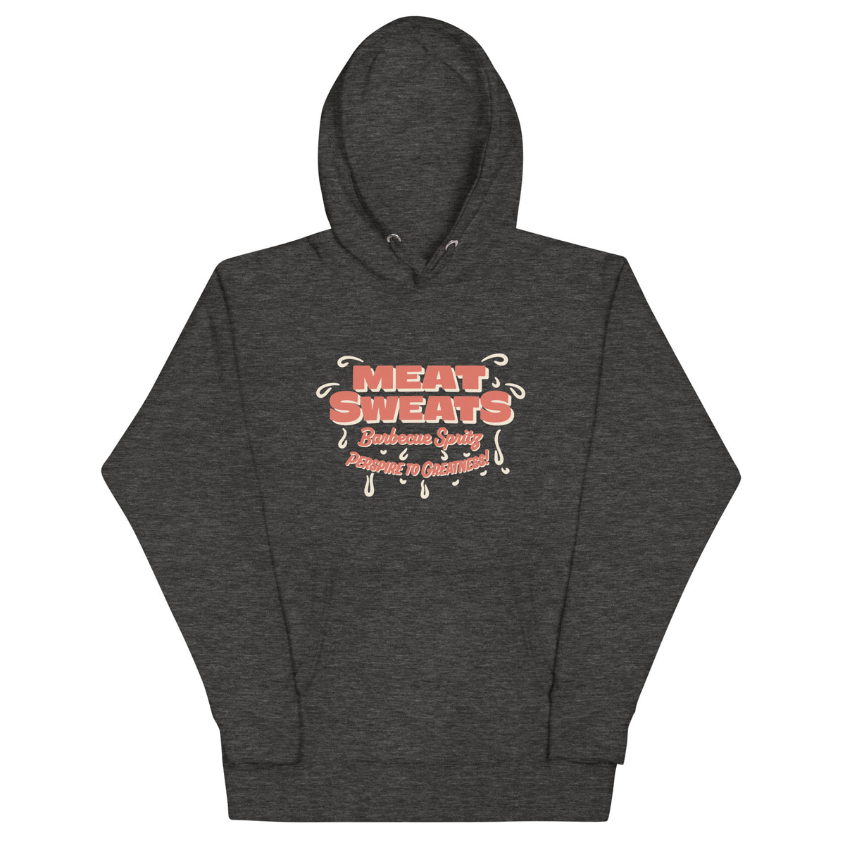Meat Sweatshirt Unisex Hoodie - Charcoal Heather Front (Flat)