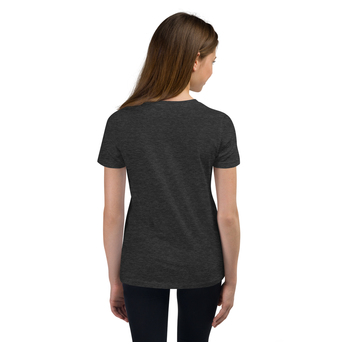 Youth Short Sleeve T-Shirt - Dark Grey Heather Back