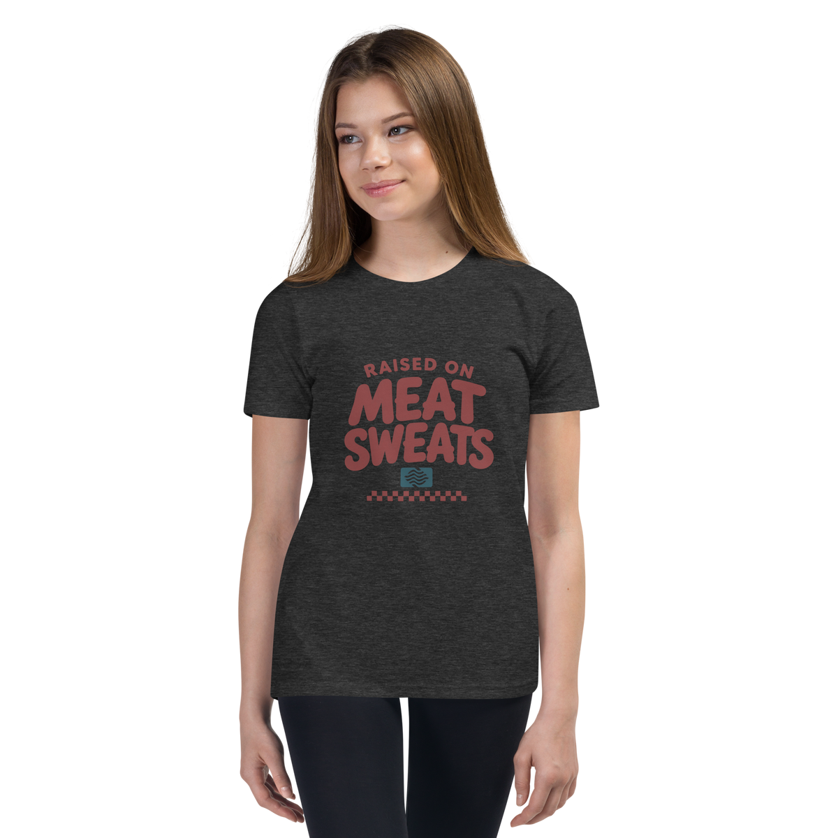 Youth Short Sleeve T-Shirt - Dark Grey Heather Front