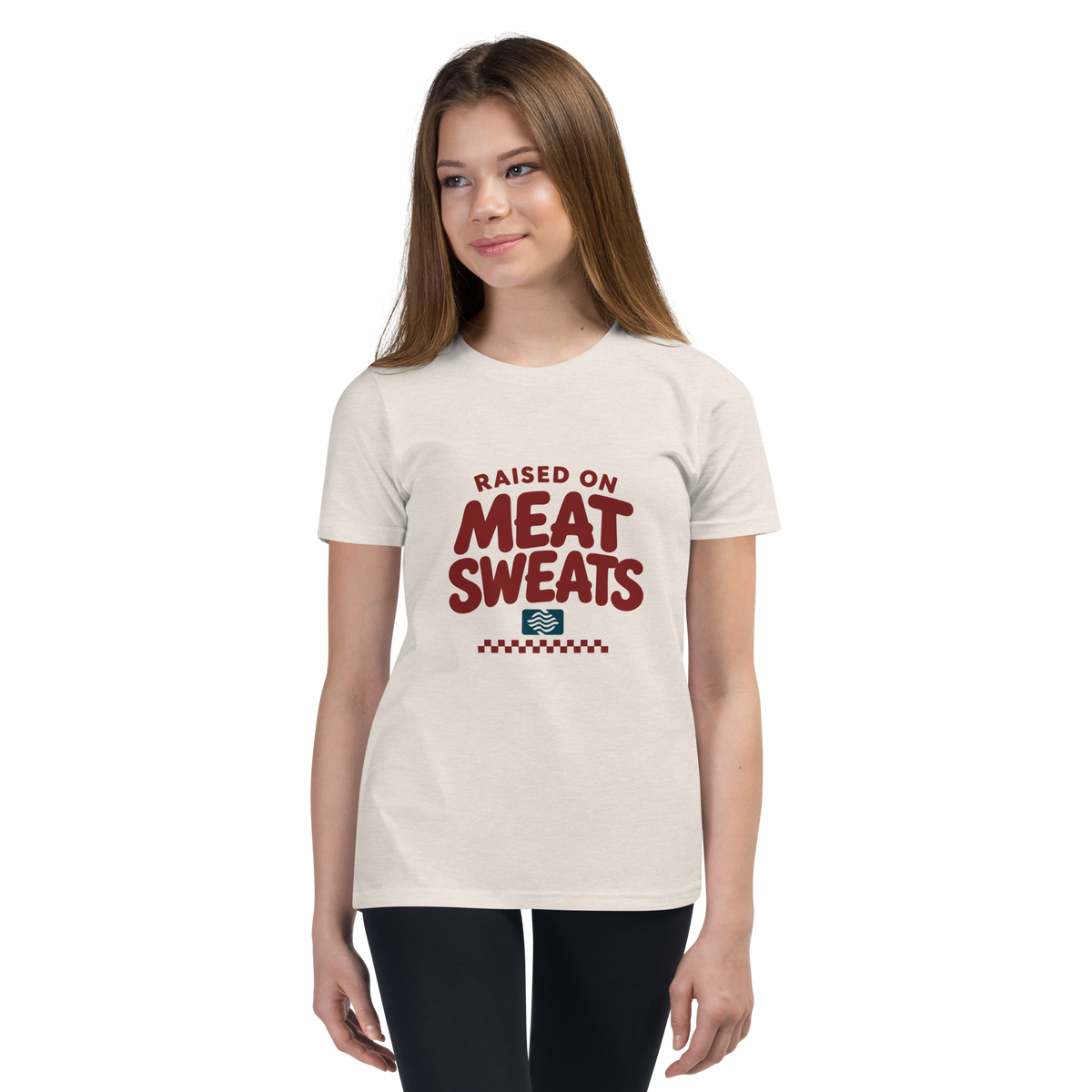 Youth Short Sleeve T-Shirt - Heather Dust Front