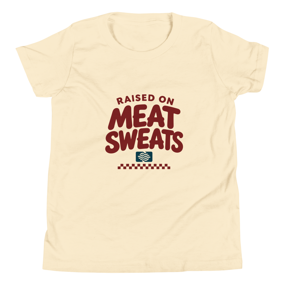 Youth Short Sleeve T-Shirt - Natural Front (Female Model)